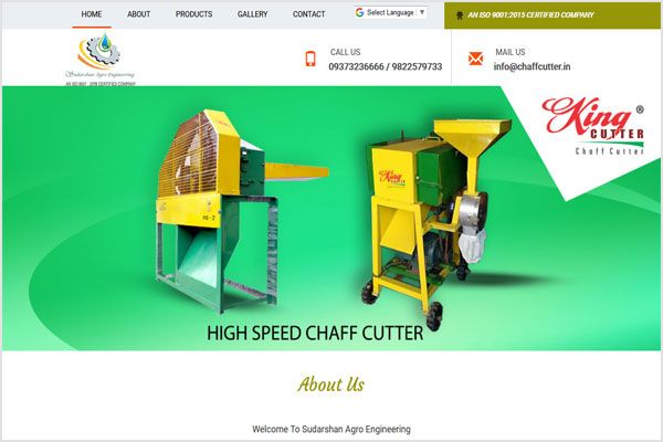 Sudarshan Engineering : Industrial Website Portal - Spark Technologies